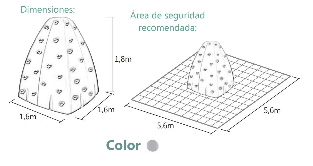 Rocódromo CAUCAS uso público medidas