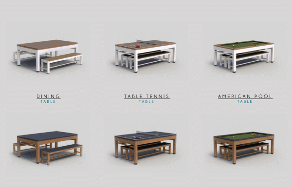 billar neptune convertible tres opcions