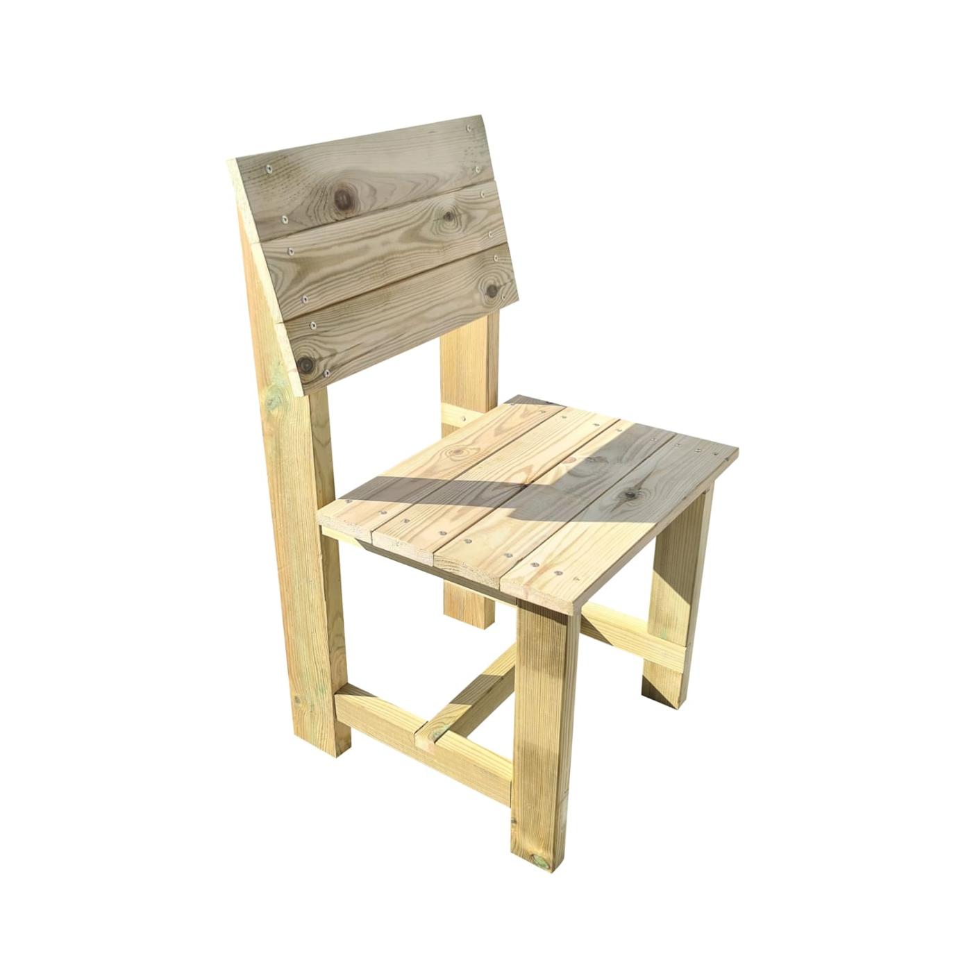 Conjunto de 4 cadeiras de exterior em madeira MASGAMES BATEA 