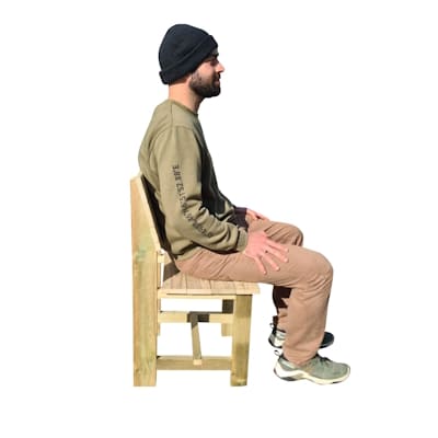 cadira de fusta de jardí reforçada