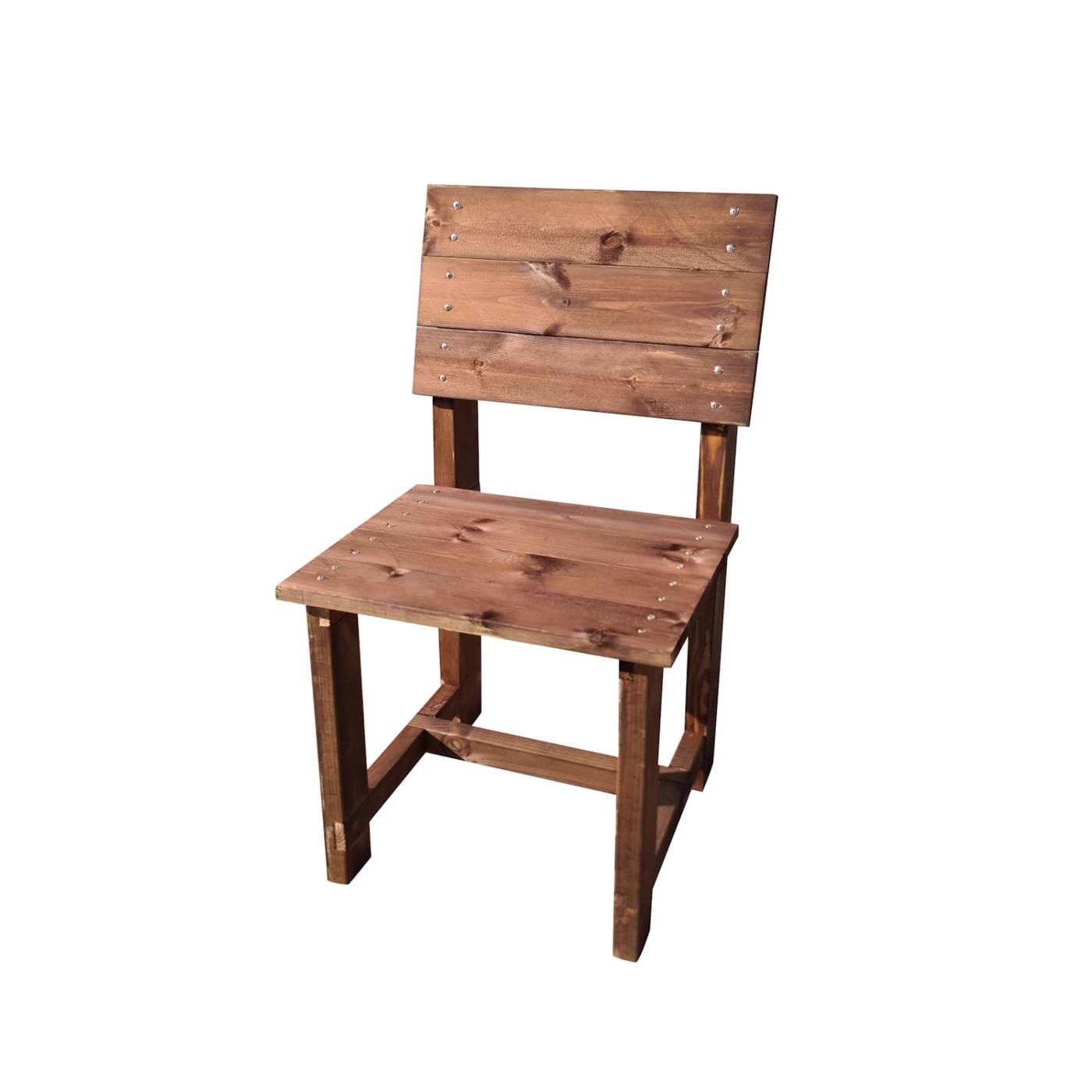Conjunto de 4 sillas de madera de exterior MASGAMES BATEA pintada lasur