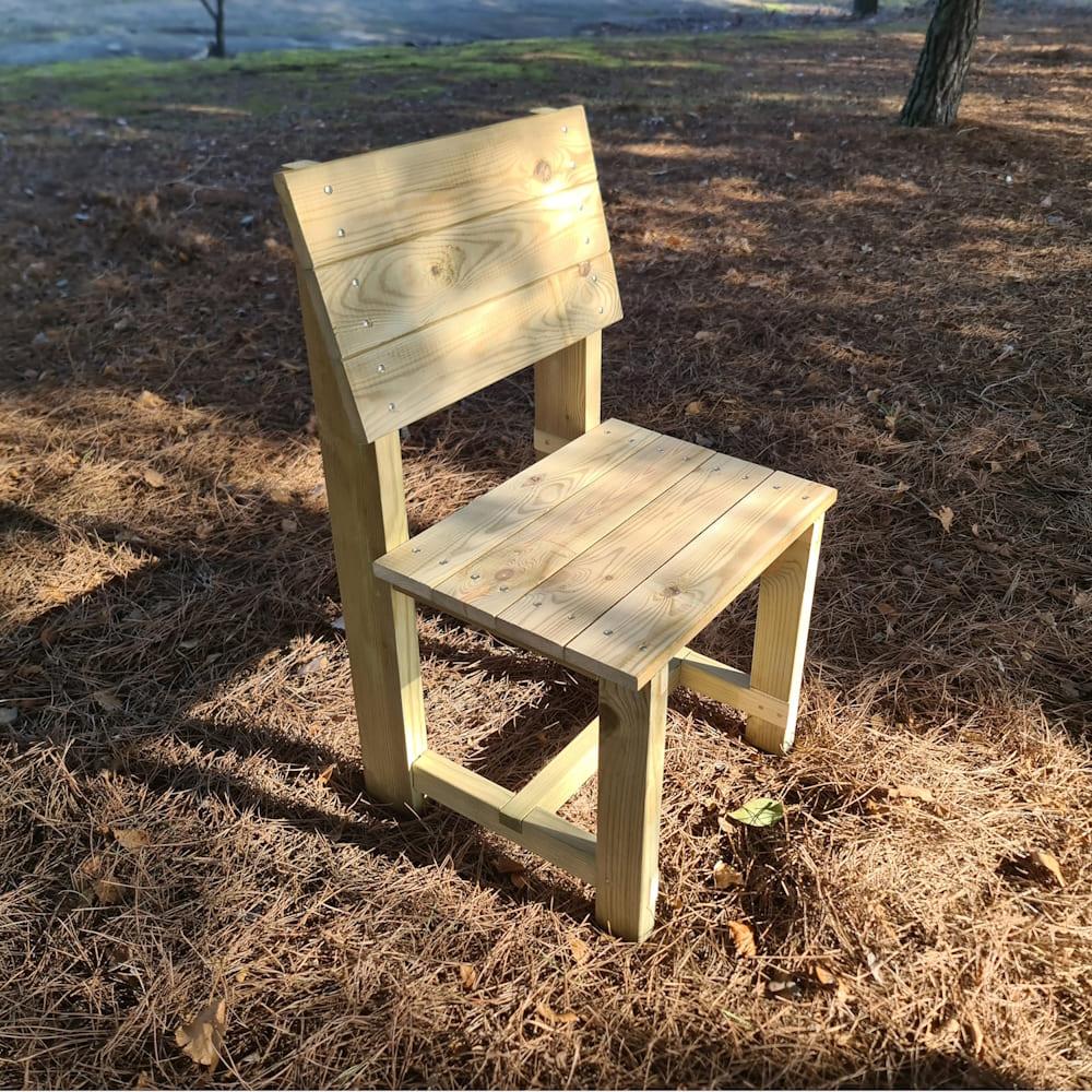 Conjunt de 4 cadires de fusta per a l'exterior MASGAMES BATEA