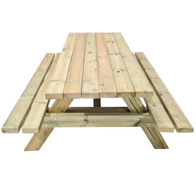 mesa de picnic de madera de exterior de fácil mantenimiento