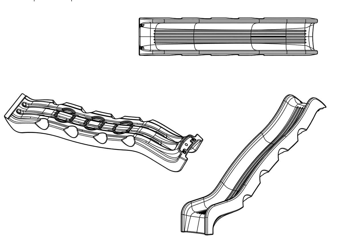 Rampa de tobogán para 150 cm de altura rotomolodeo optimus homologada