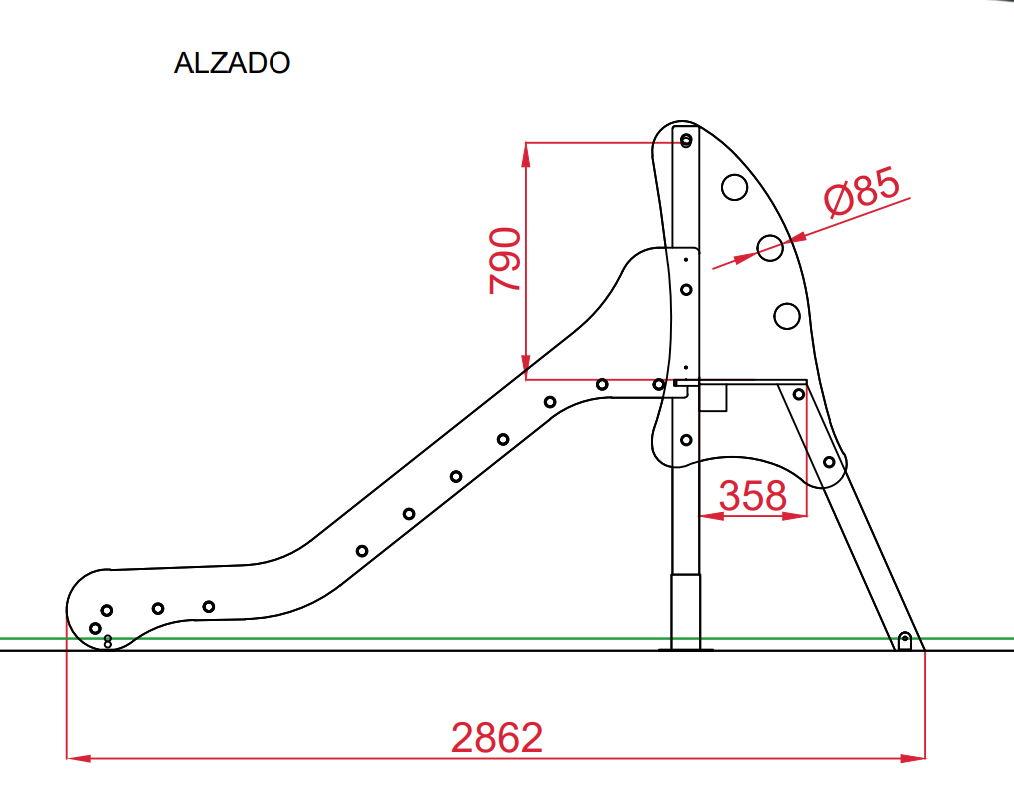 Tobogán homologado Sami Mini 90 cm