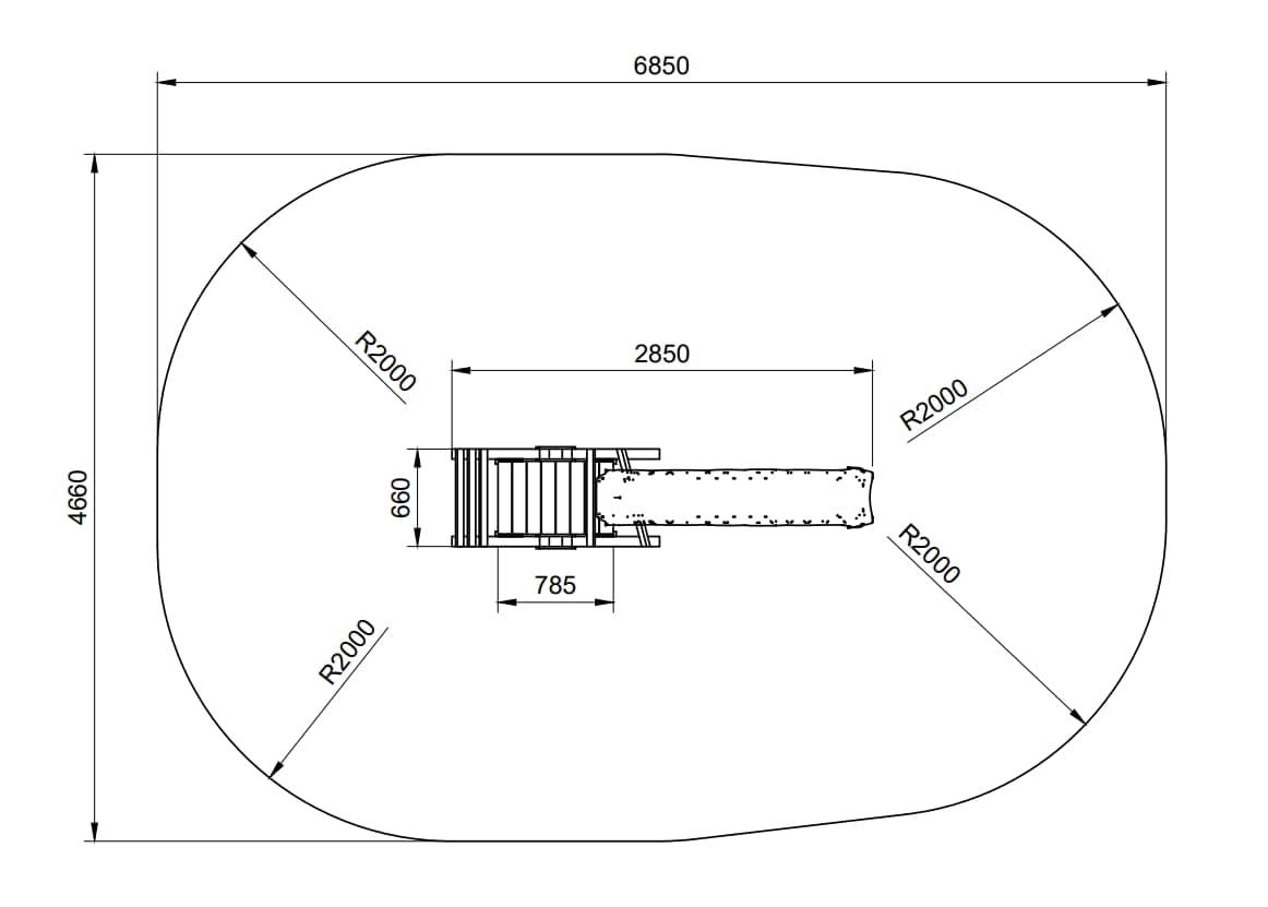 Tobogán de madera MASGAMES MOLA L altura 118 cm 