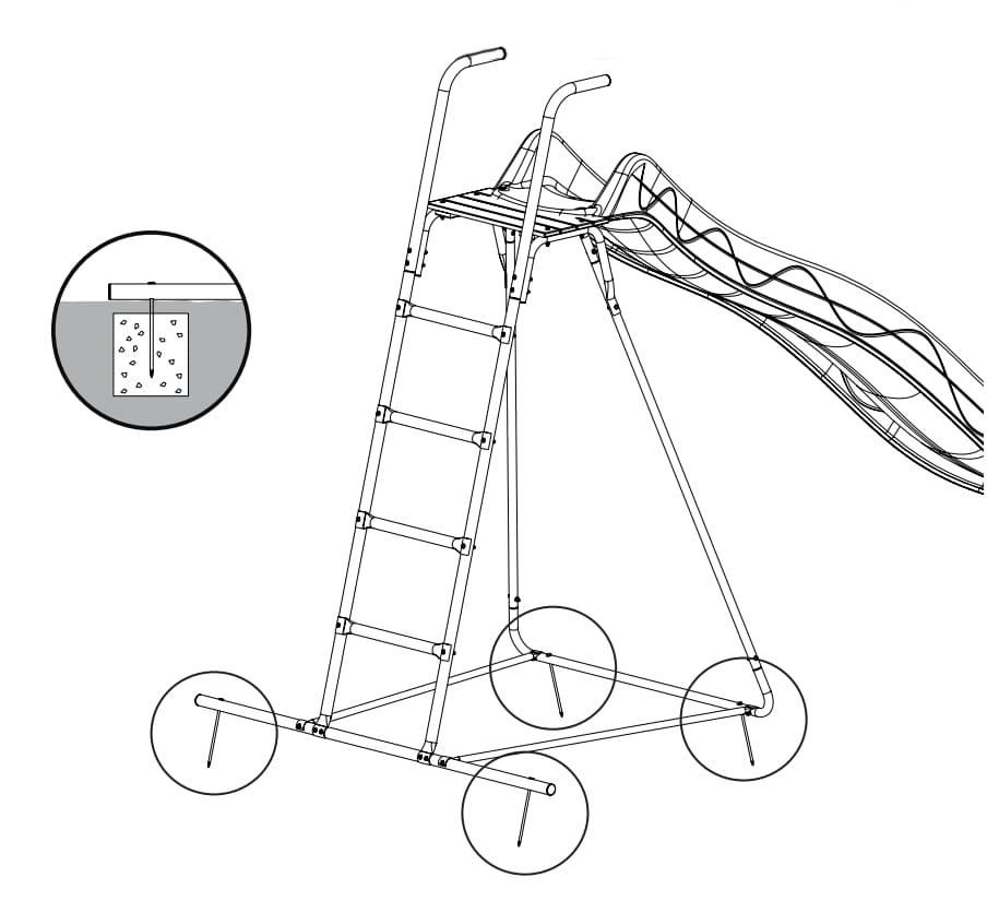 Tobogan Masgames Tuca L 120 cm de altura