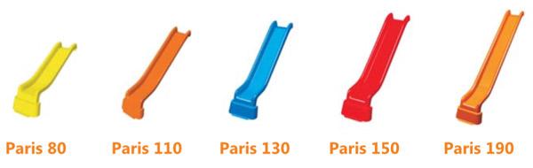 Rampa de escorregador Paris homologada para uso público, varios cores e medidas