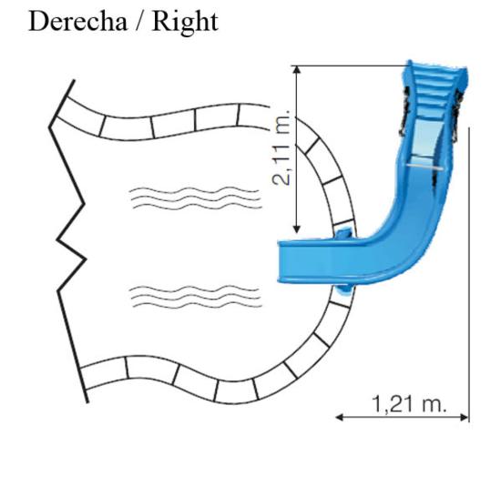 Tobogan Corbat de Piscina 150