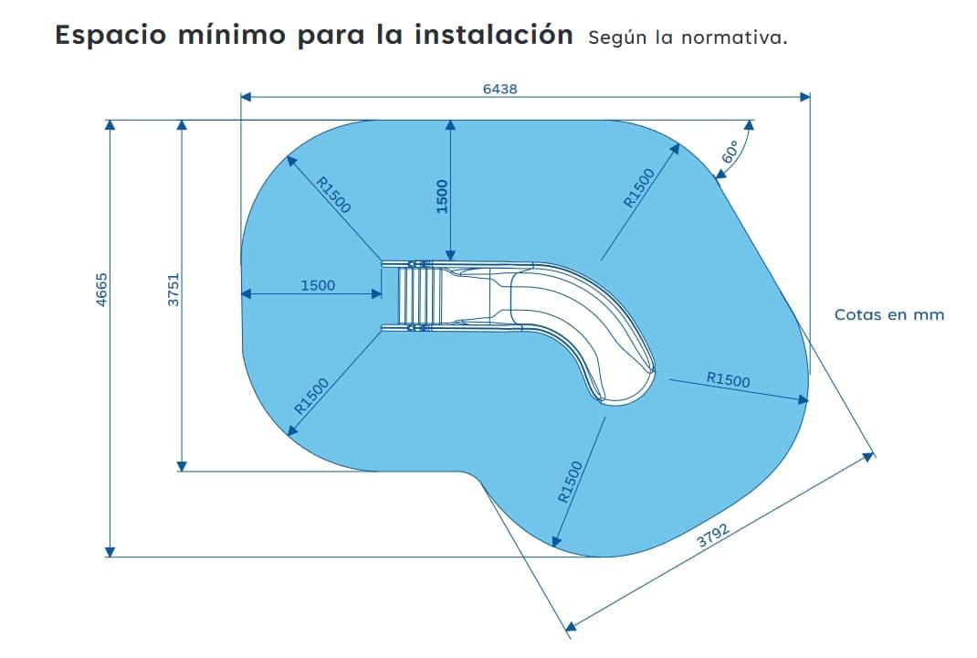 Tobogan de piscina Corbat ANERIS 150 homologat