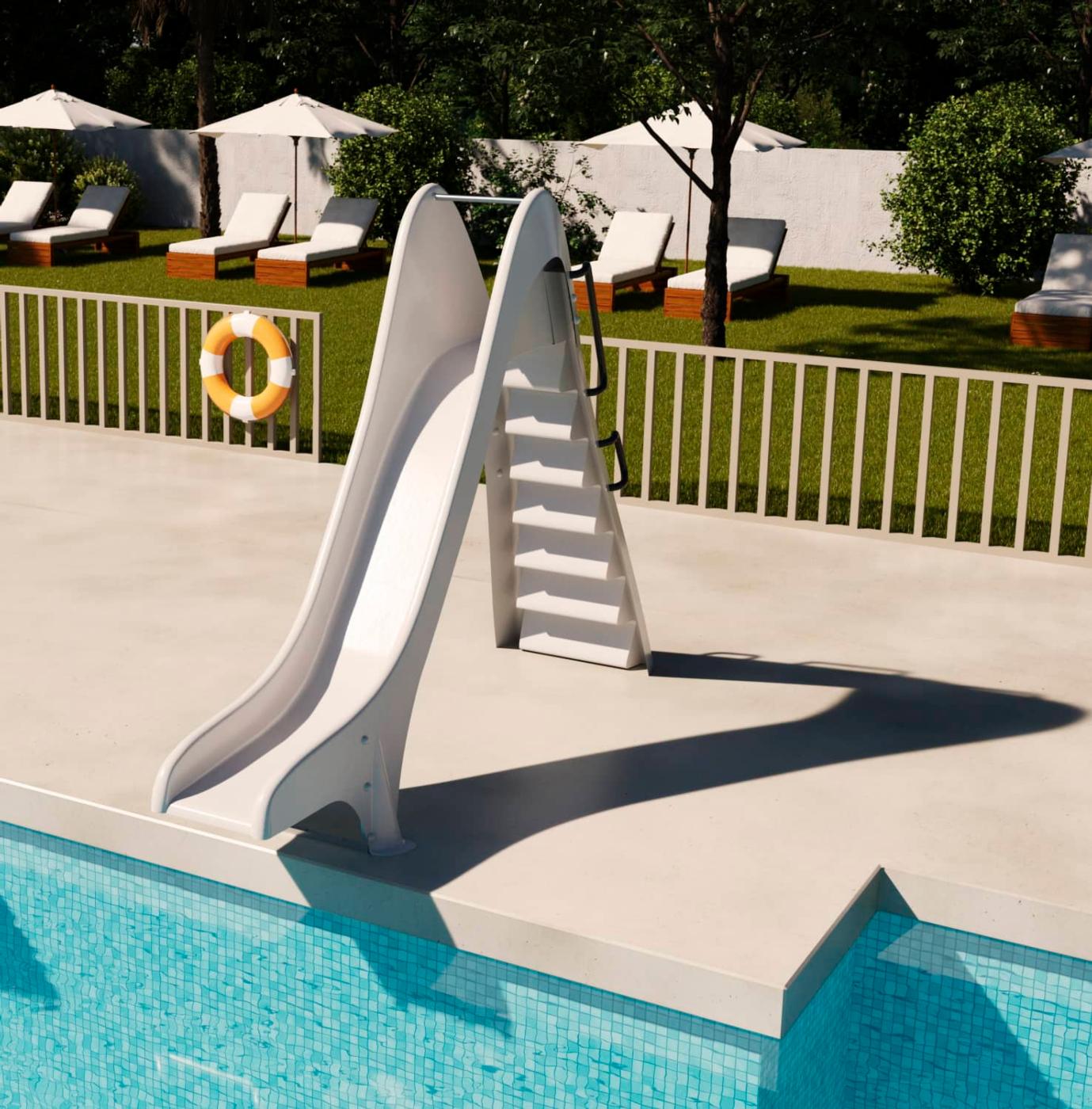  Tobogan aquàtic de piscina Recte de 175 cm d'alçada homologat per a ús públic