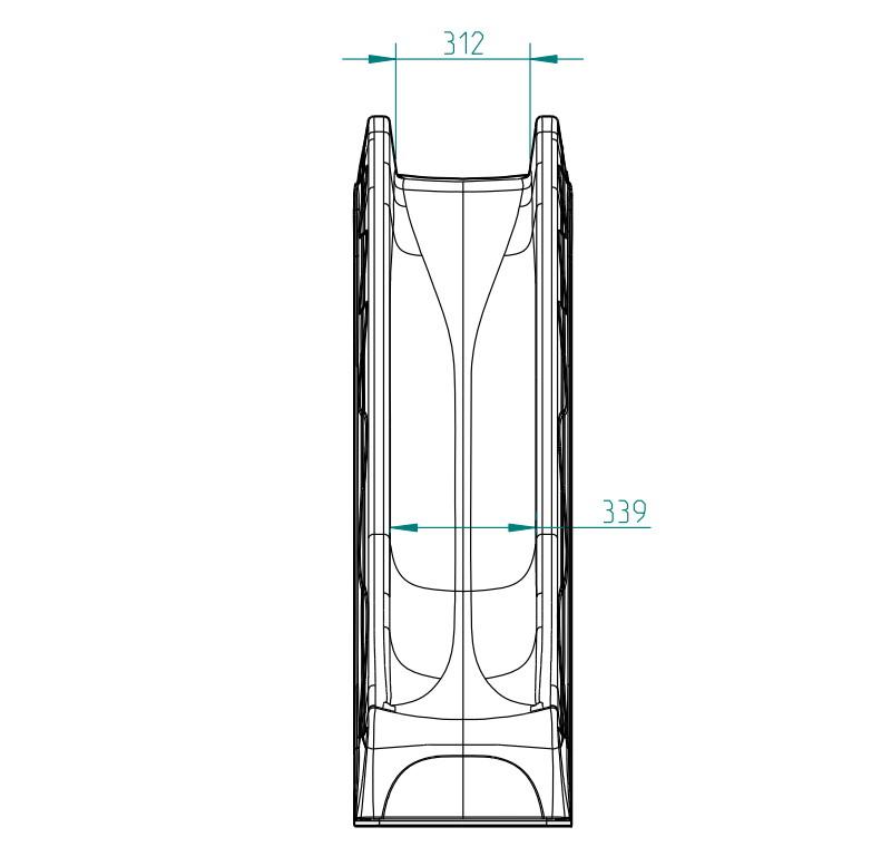 Tobogan per una plataforma de 150 cm d'alçada verd clar