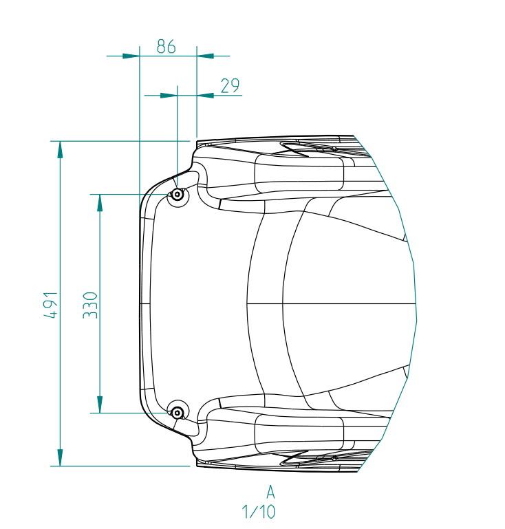 Tobogan per una plataforma de 150 cm d'alçada verd clar