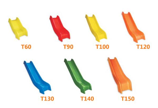 Rampa de tobogan Serie T homologada per us public, diferents colors i mides