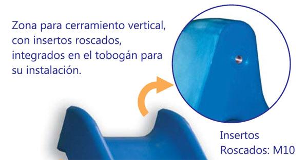 Rampa de tobogan Serie T homologada per us public, diferents colors i mides