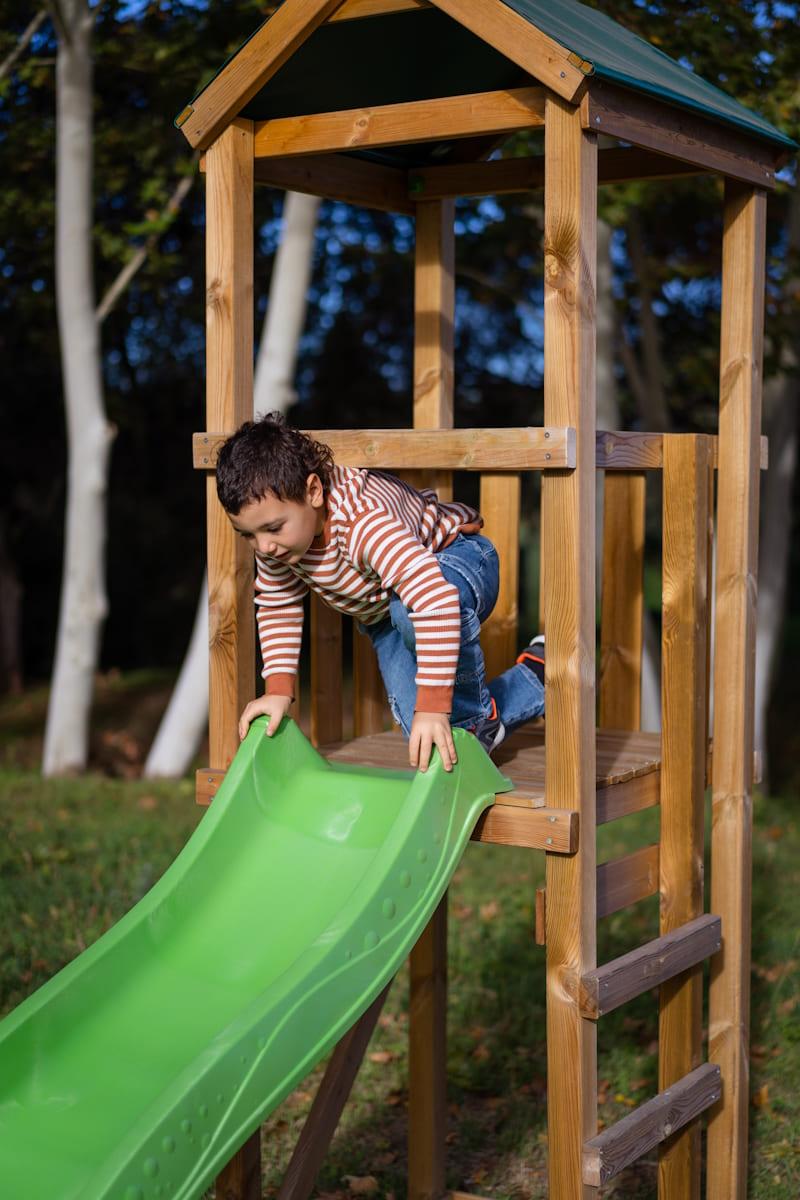 Parc infantil MASGAMES Carlit L amb sostre de lona (alçada plataforma 120 cm)