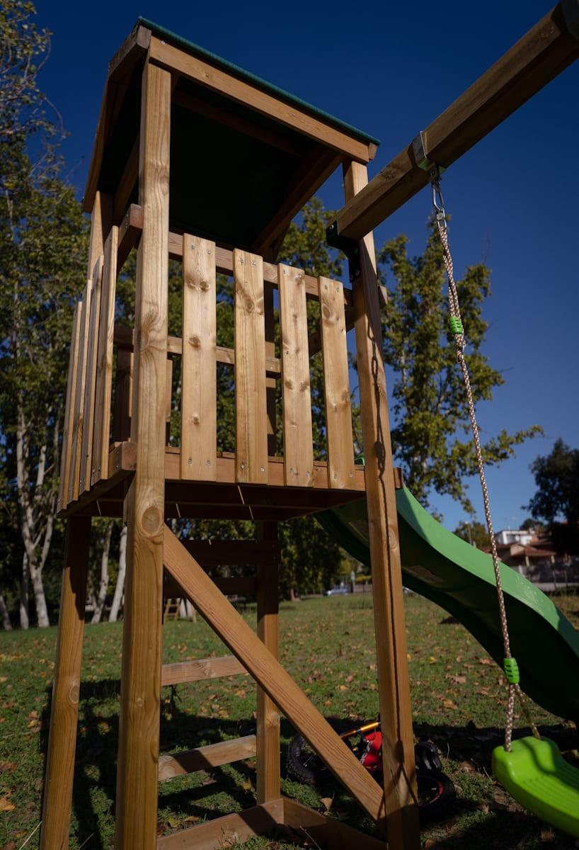 Parc infantil MASGAMES Carlit L amb sostre de lona (alçada plataforma 120 cm)