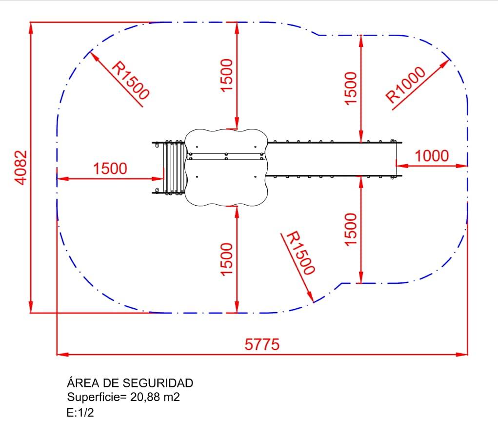 Torre infantil elevada amb tobogan Singapur Mini