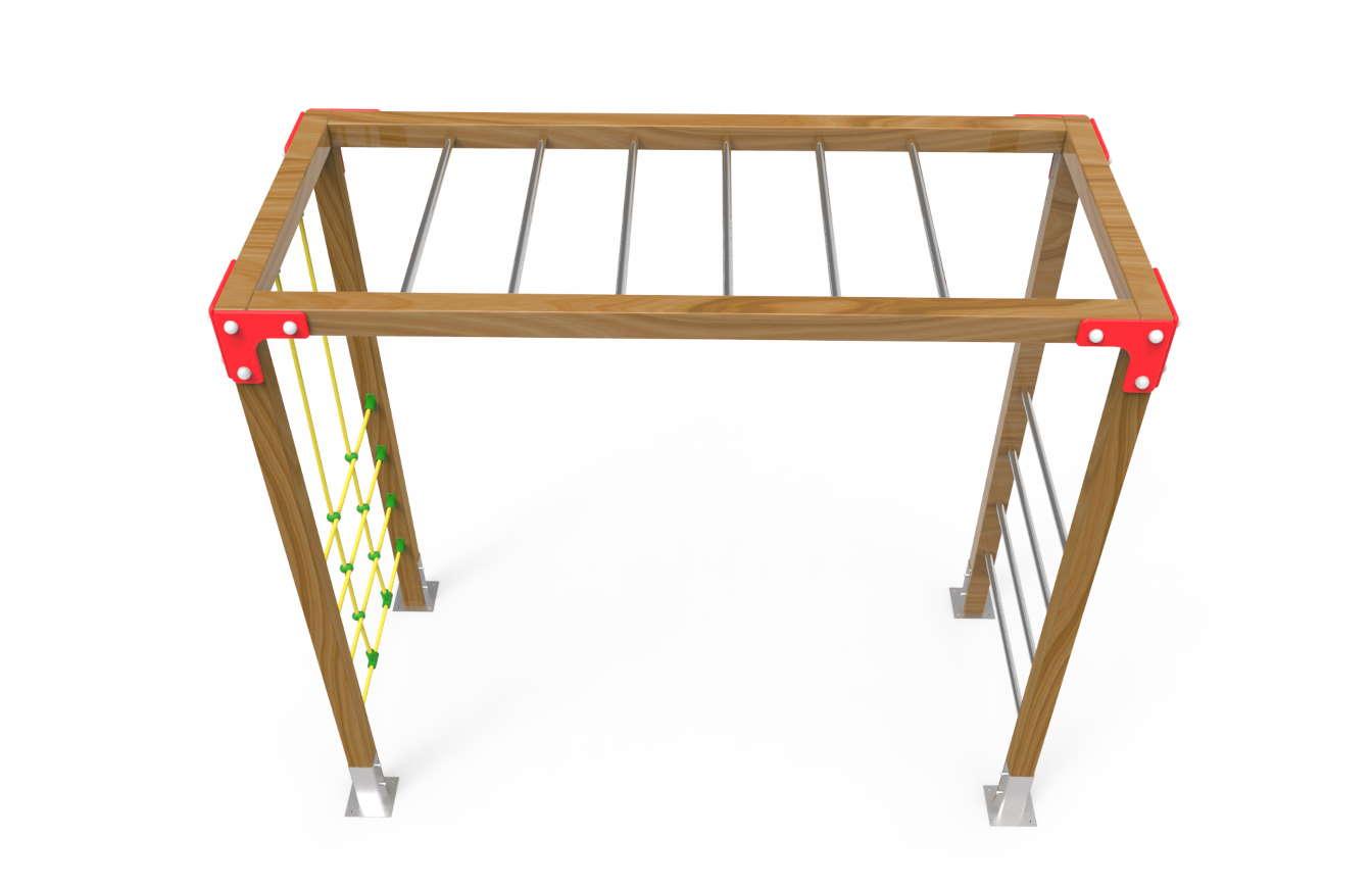 Grimpador Model 3 format per pont de mico, xarxa armada i barres metàl·liques