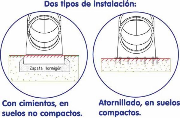 ancho toboganes tubo espiral 150