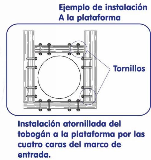 ancho tubo toboganes espiral 250