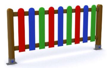 Cerca de madeira Lama PEAD